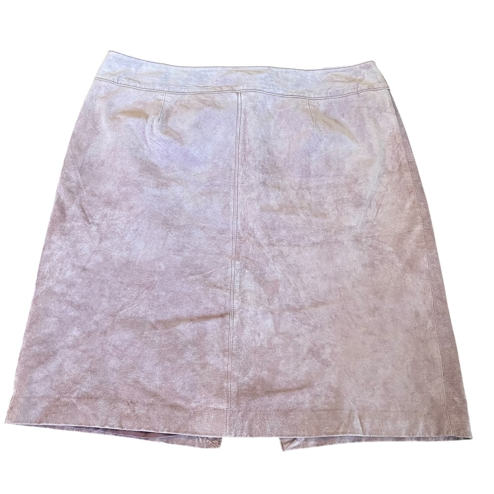 Bandolino Women‎ Light Pink/Purple Suede Leather Pencil Skirt 18W